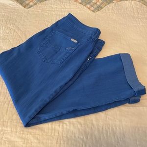 CHICO’S CERULEAN BLUE JEAN PANTS 2.5 14/16 CROP NICE VGC SALE PRICED BUY NOW!